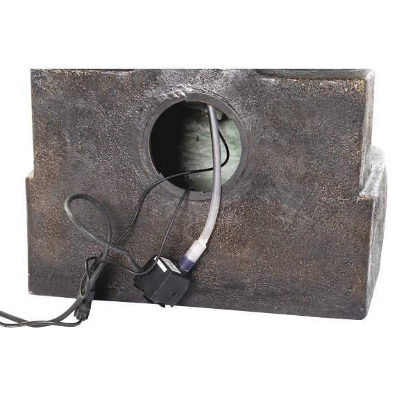 FUENTE RESINA 47X35X63 NIÑOS ENVEJECIDO BRONCE