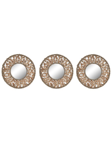 ESPEJO  3 MADERA CRISTAL 20X1X20 BOLITAS