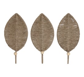 PERCHERO PARED SET 3 YUTE  12X4X26 HOJA (PP-212335)