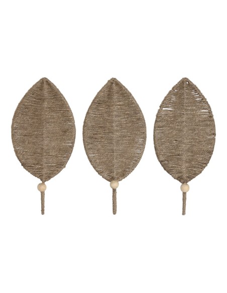 PERCHERO PARED SET 3 YUTE  12X4X26 HOJA (PP-212335)