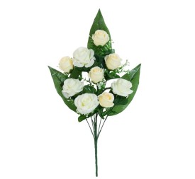 CONJUNTO ROSAS MIX X 9-53 CM (CREMA)