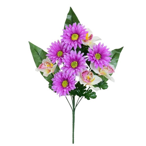 CONJUNTO GERBERA-ORQUIDEA X 9-51CM (VIO)