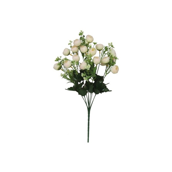 RAMO RANUNKULUS X9 X18 -51CM (CREMA)