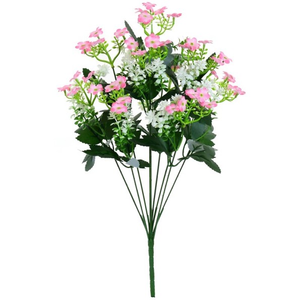 RAMO RELLENO MINI FLOR X 9- 51CM (ROSA)