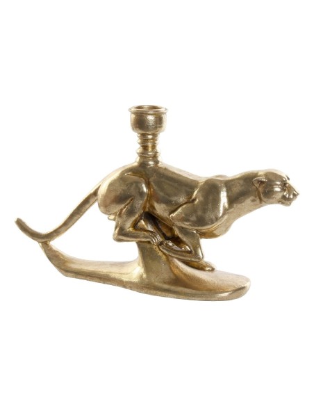 FIGURA RESINA 25X6X14 LEOPARDO DORADO