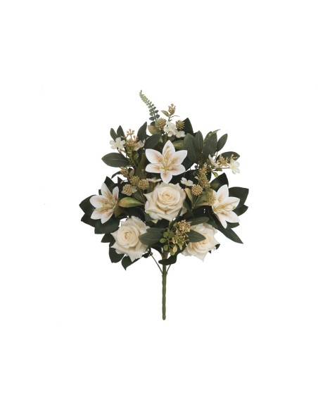 CONJUNTO ROSAS MIX (A) X 12 58CM (CREMA)