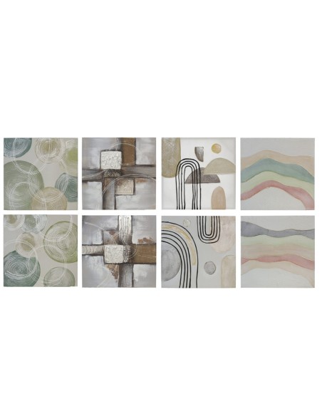 CUADRO 8 SURTIDOS ABSTRACTO 100% 60X60X4 CM