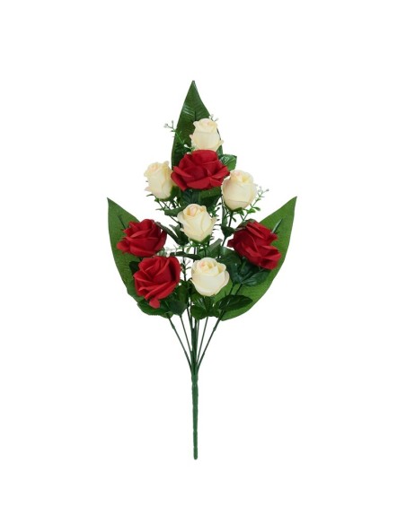 CONJUNTO ROSAS MIX X 9-53 CM (ROJO)