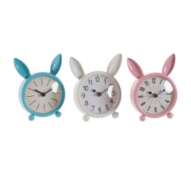 RELOJ SOBREMESA PP METAL 14X3,5X16 RABBIT 3 SURT.