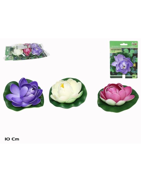 FLOR DE AGUA DECORATIVA LILY 10X5CM