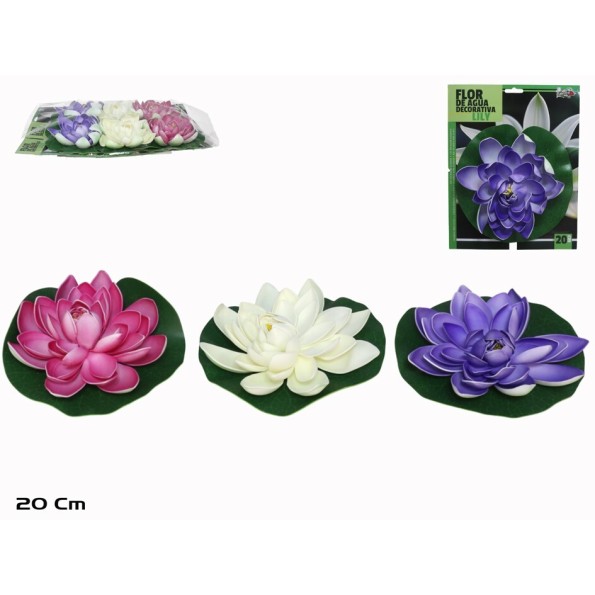 FLOR DE AGUA DECORATIVA LILY 20X5CM