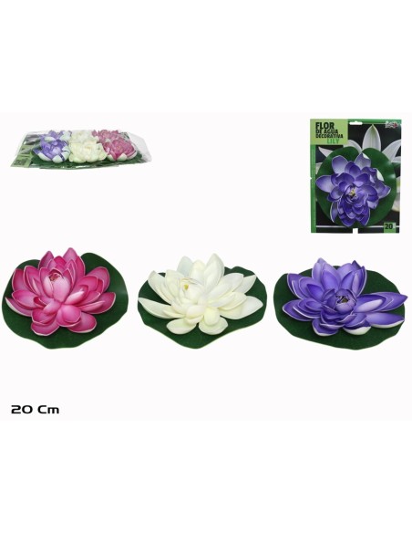 FLOR DE AGUA DECORATIVA LILY 20X5CM