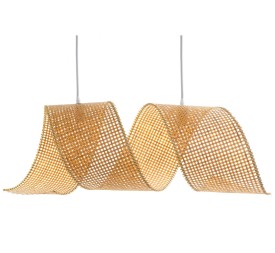LAMPARA TECHO BAMBU 90X30X30 NATURAL MARRON CLARO