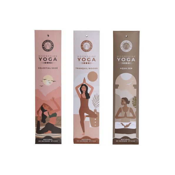 INCIENSO VARILLA SET 20 AROMA 5X1X24 YOGA 3 SURT.