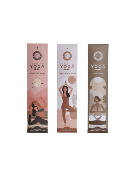 INCIENSO VARILLA SET 20 AROMA 5X1X24 YOGA 3 SURT.