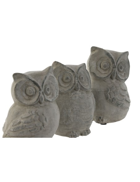 FIGURA CEMENTO 10X9X14 BUHO DESGASTADO 3 SURT.