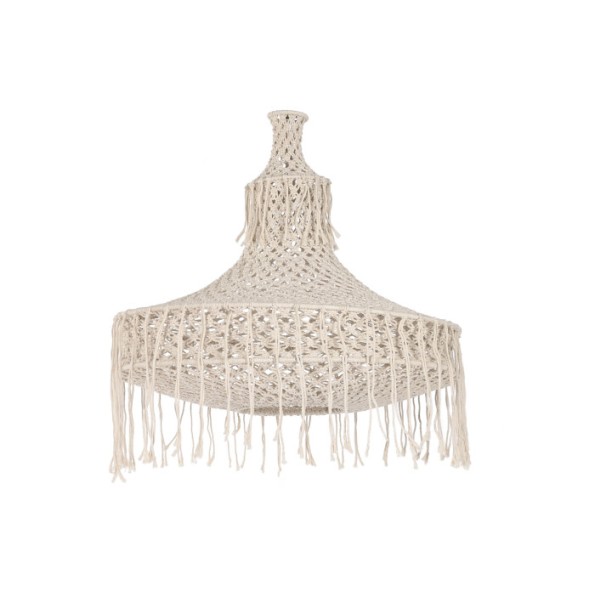 PANTALLA MACRAME 63X63X70 NATURAL