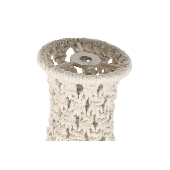 PANTALLA MACRAME 63X63X70 NATURAL