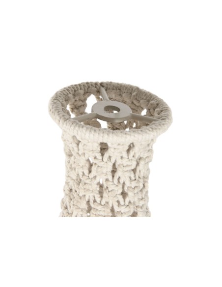 PANTALLA MACRAME 63X63X70 NATURAL
