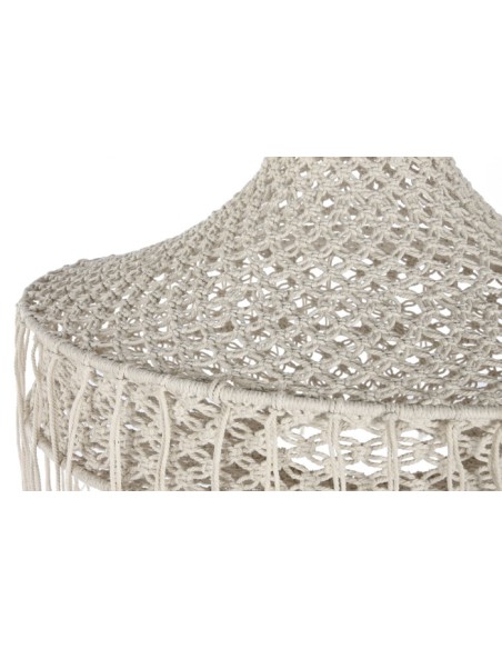 PANTALLA MACRAME 63X63X70 NATURAL