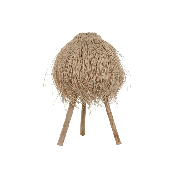 LAMPARA SOBREMESA RATAN 45X45X53 HECHA A MANO