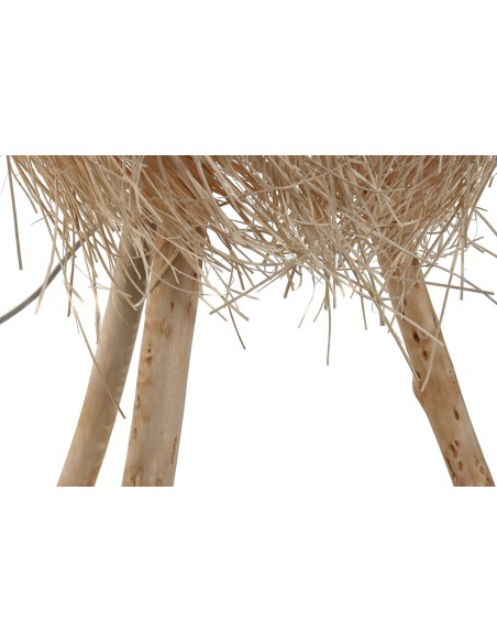 LAMPARA SOBREMESA RATAN 45X45X53 HECHA A MANO