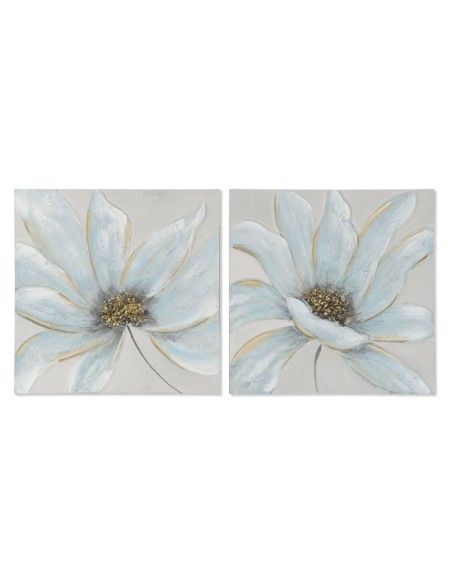 CUADRO LIENZO MDF 50X2,5X50 FLOR 2 SURT.