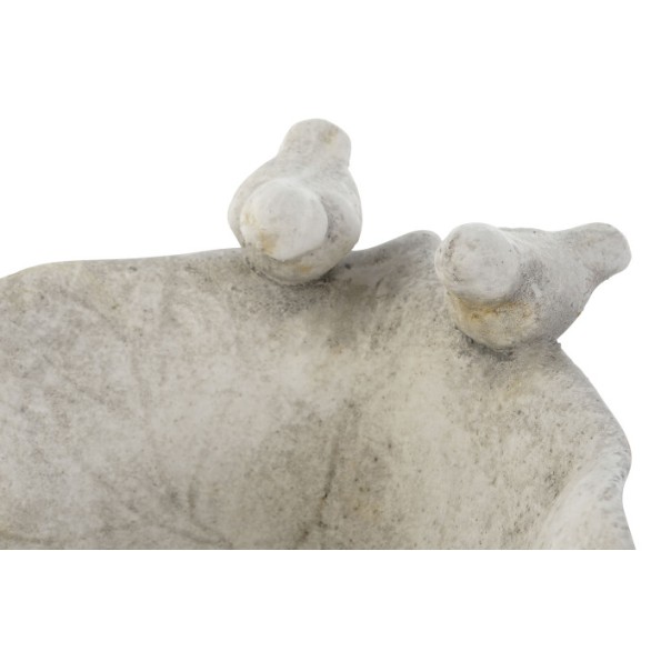 CENTRO MESA CEMENTO 34X24X12 PAJAROS GRIS