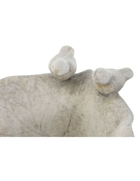 CENTRO MESA CEMENTO 34X24X12 PAJAROS GRIS