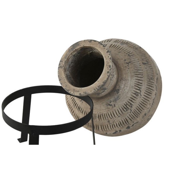 JARRON MAGNESIA METAL 30X30X47 BEIGE