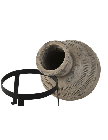 JARRON MAGNESIA METAL 30X30X47 BEIGE