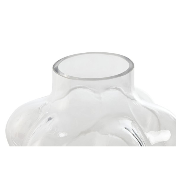 JARRON CRISTAL 19X17X24 BUBBLE TRANSPARENTE