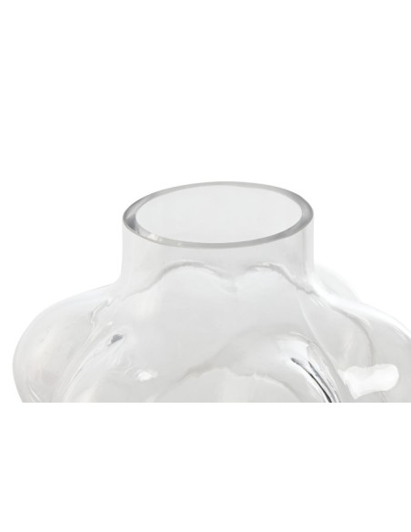 JARRON CRISTAL 19X17X24 BUBBLE TRANSPARENTE