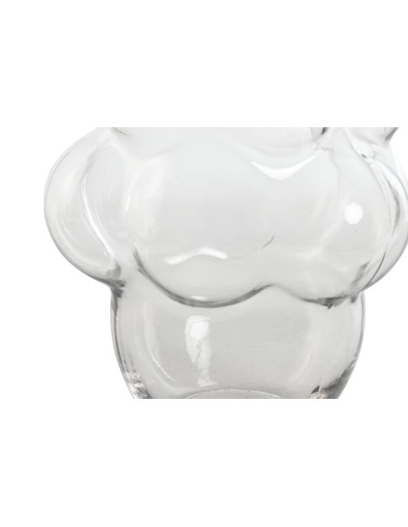 JARRON CRISTAL 19X17X24 BUBBLE TRANSPARENTE