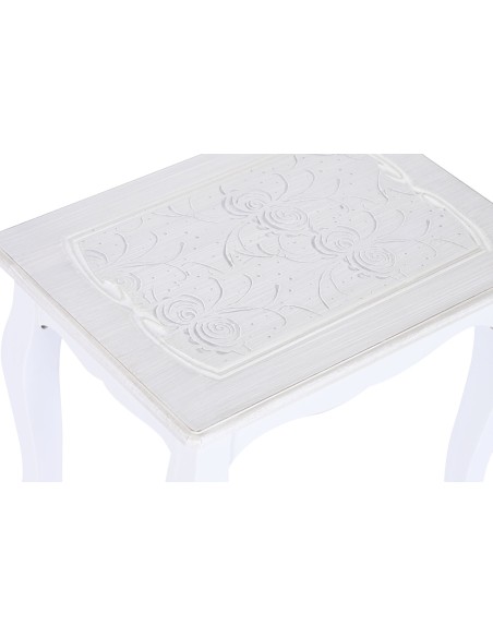 MESITA AUXILIAR SET 3 MDF MADERA 53X35X47 BLANCO