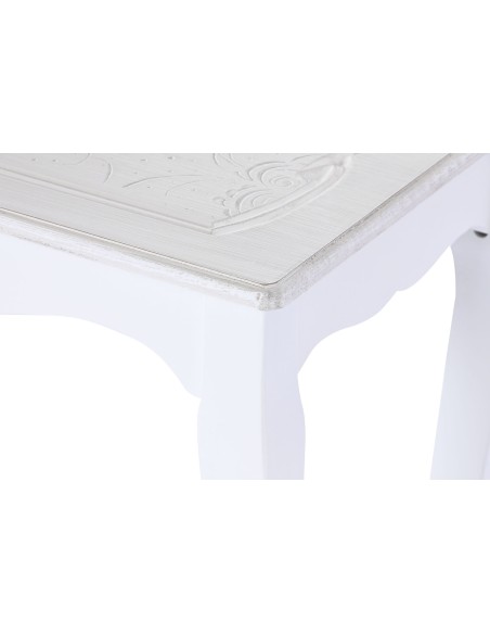 MESITA AUXILIAR SET 3 MDF MADERA 53X35X47 BLANCO