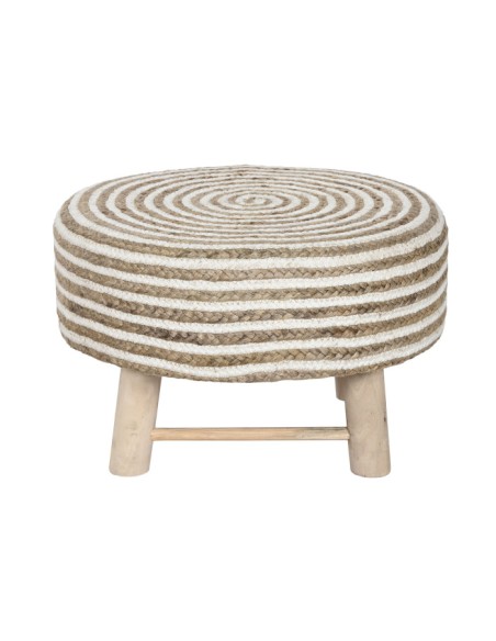 REPOSAPIES YUTE EUCALIPTO 50X50X30 HECHO A MANO