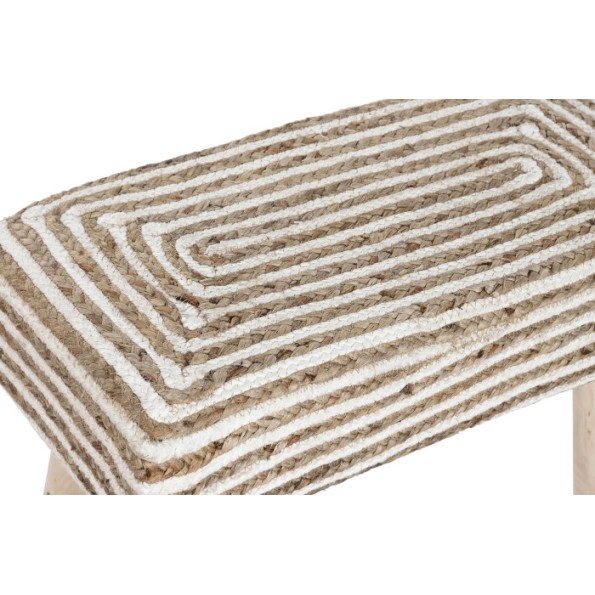 REPOSAPIES YUTE EUCALIPTO 60X31X38 HECHO A MANO