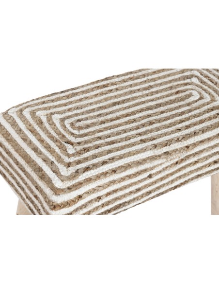 REPOSAPIES YUTE EUCALIPTO 60X31X38 HECHO A MANO