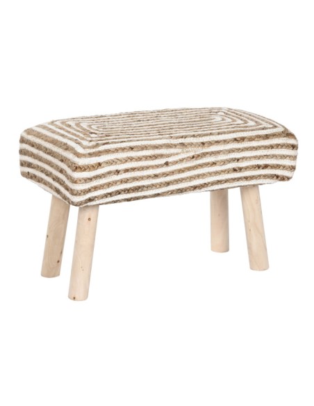 REPOSAPIES YUTE EUCALIPTO 60X31X38 HECHO A MANO