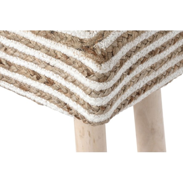 REPOSAPIES YUTE EUCALIPTO 60X31X38 HECHO A MANO