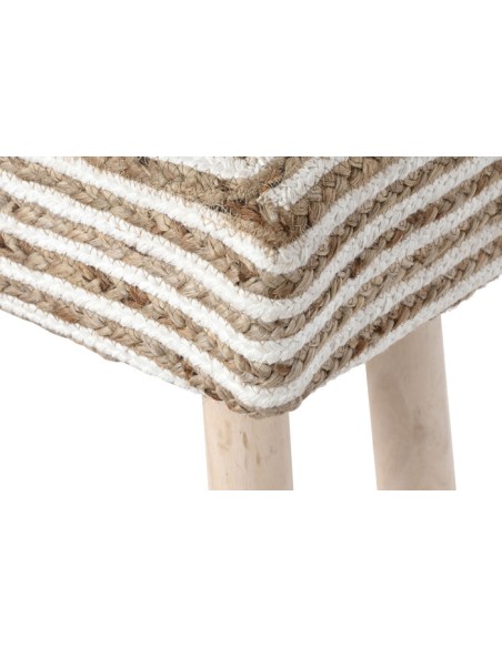 REPOSAPIES YUTE EUCALIPTO 60X31X38 HECHO A MANO