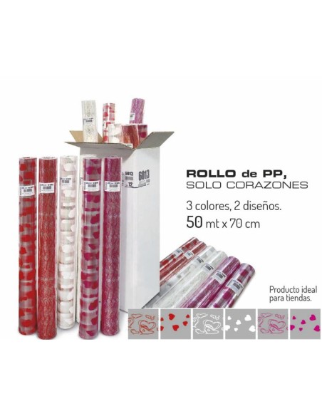 ROLLO P.P. ESPECIAL CORAZONES 70X50CM