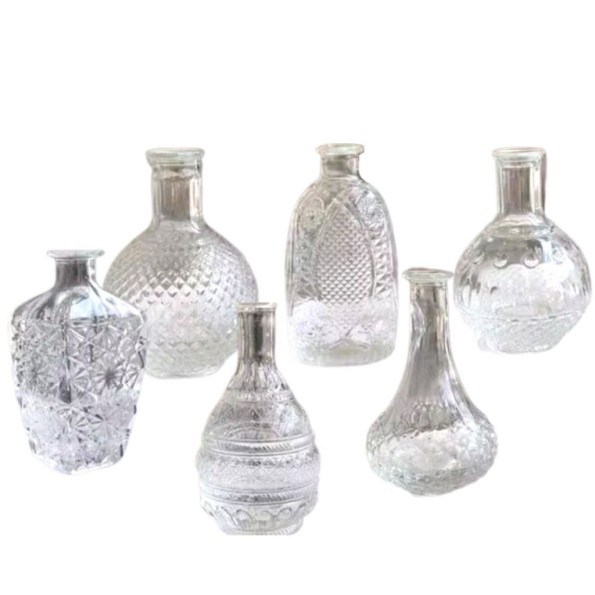 JARRON CRISTAL GRABADO VINTAGE  H23