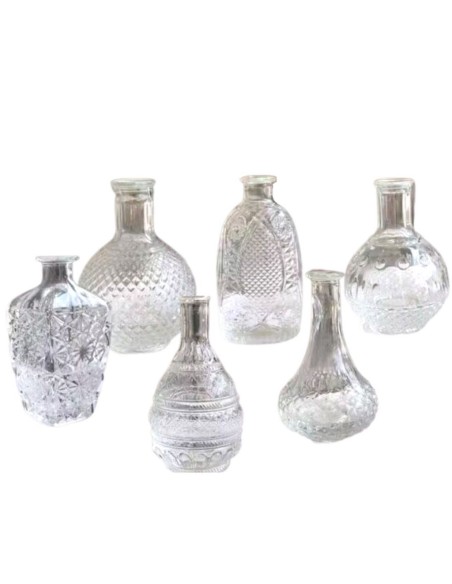 JARRON CRISTAL GRABADO VINTAGE  H23