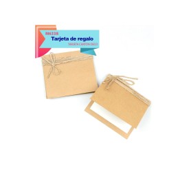 TARJETA  REGALO DETALLE CAÑAMO
