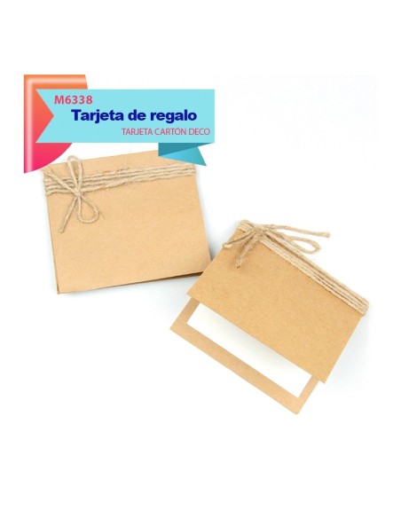 TARJETA  REGALO DETALLE CAÑAMO