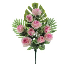 RAMO PALMA CAPULLOS  ROSAS X 12 (5405-12)