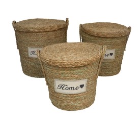 SET 3 PONGOTODOS C/ TAPA NATURA 45X45X46 CM