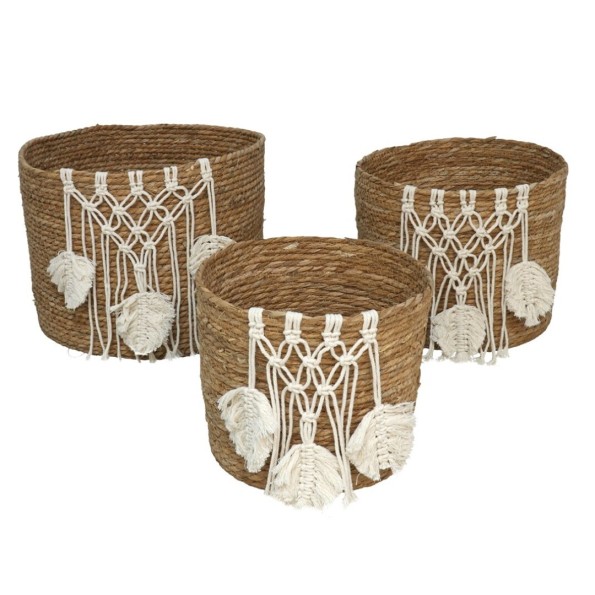 SET 3 CESTAS CHEROKEE 32X28CM